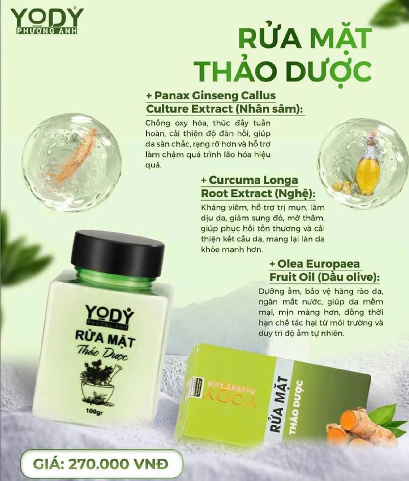 Bột Rửa Mặt Yody White